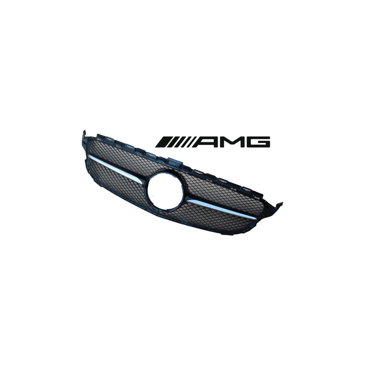 GRILL MERCEDES W205 LOOK AMG C63 15- CHROM/BLACK
