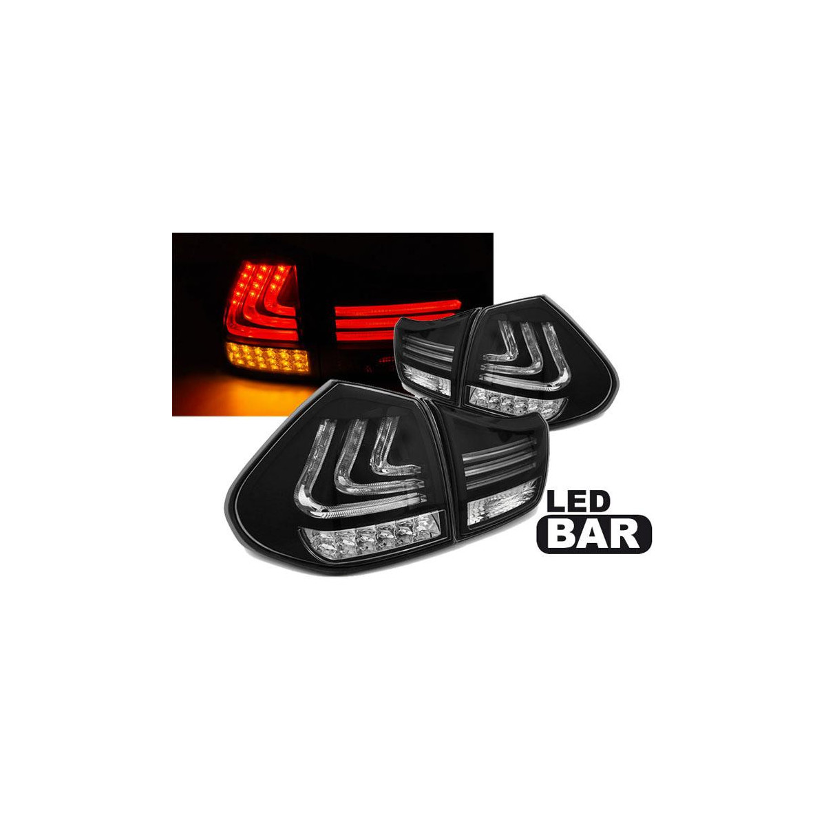 LAMPY LEXUS RX 330 / 350 03-08 LED BAR BLACK