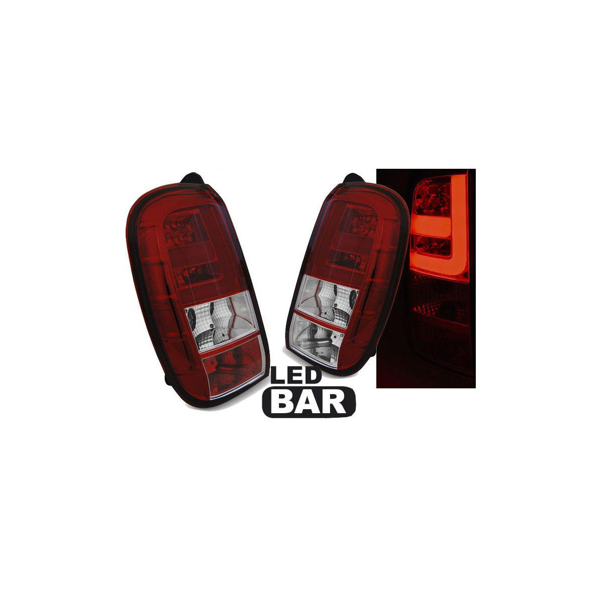 LAMPY DACIA DUSTER 04.10- LED BAR RED WHITE