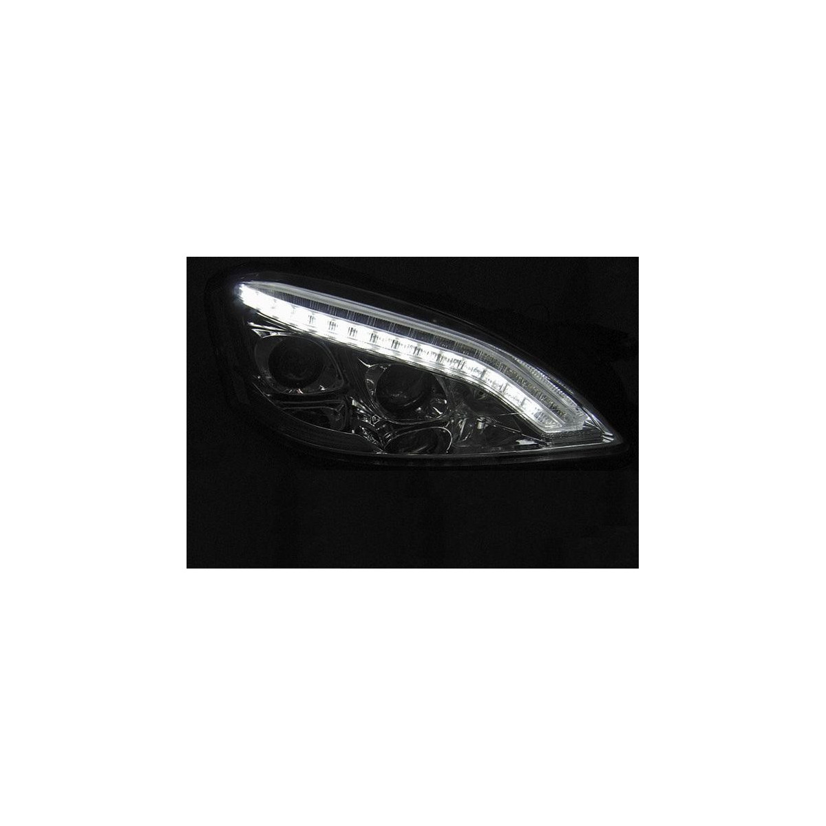 LAMPY MERCEDES W221 05-09 DAYLIGHT HID BLACK AFS
