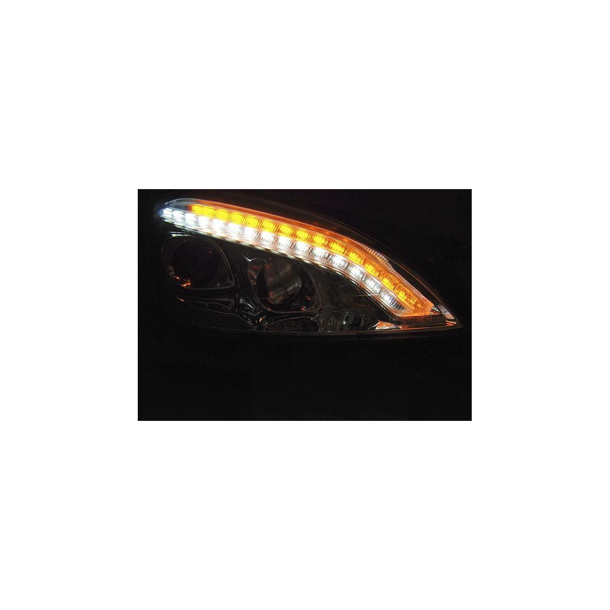 LAMPY MERCEDES W221 05-09 DAYLIGHT HID CHROM