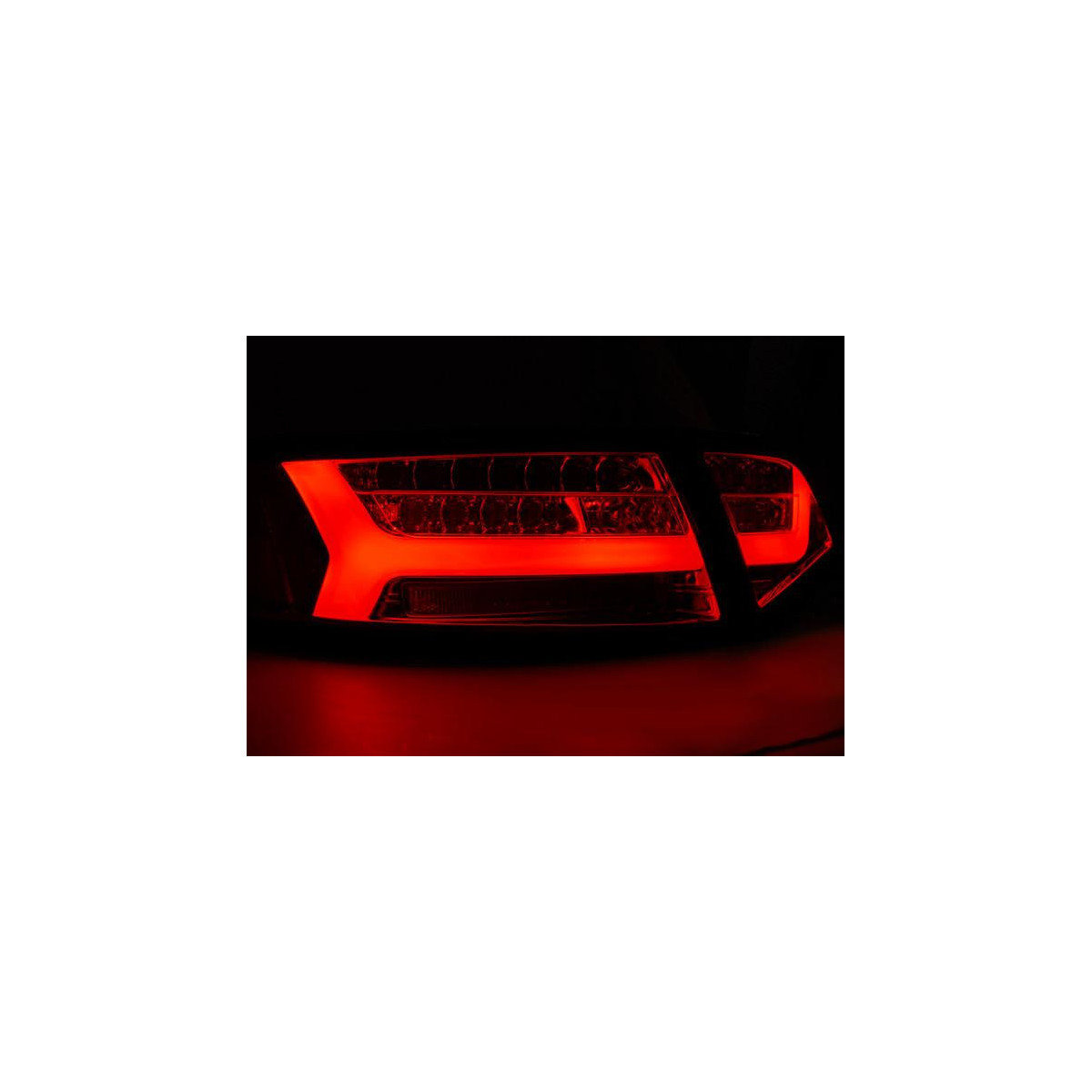 LAMPY AUDI A6 08-11 SEDAN RED WHITE LED BAR SEQ