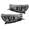 LAMPY TOYOTA HILUX 16 LED PROJECTOR TRUE DRL BLACK