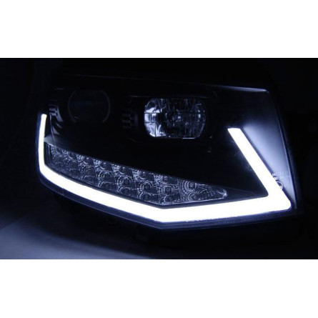 LAMPY VW T6 15- BLACK TUBE LIGHT LED DRL