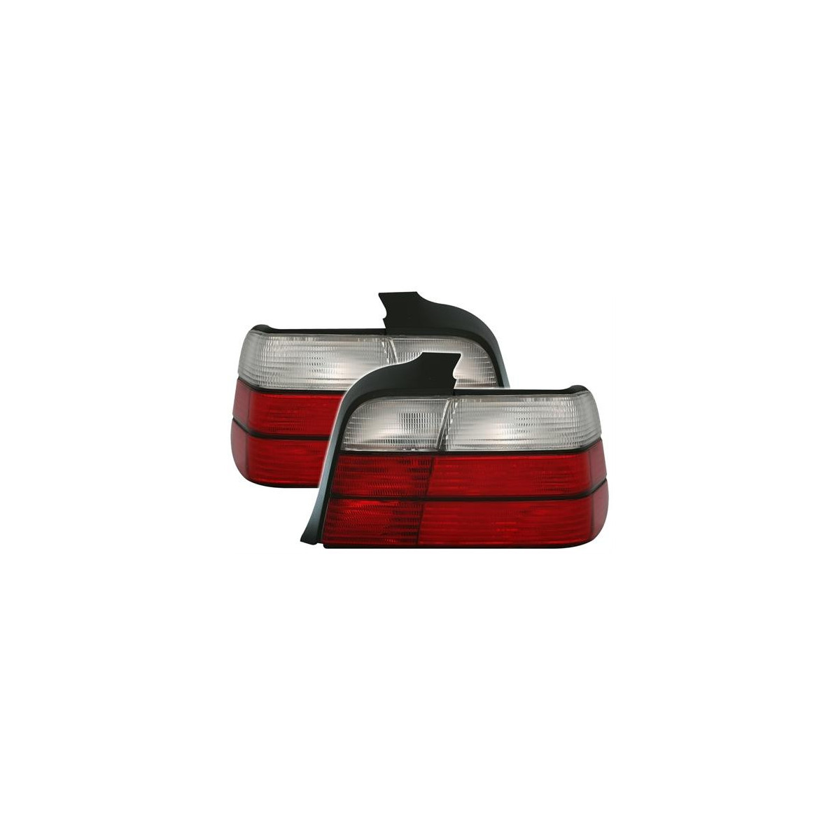 LAMPY TYLNE BMW E36 SEDAN RED WHITE