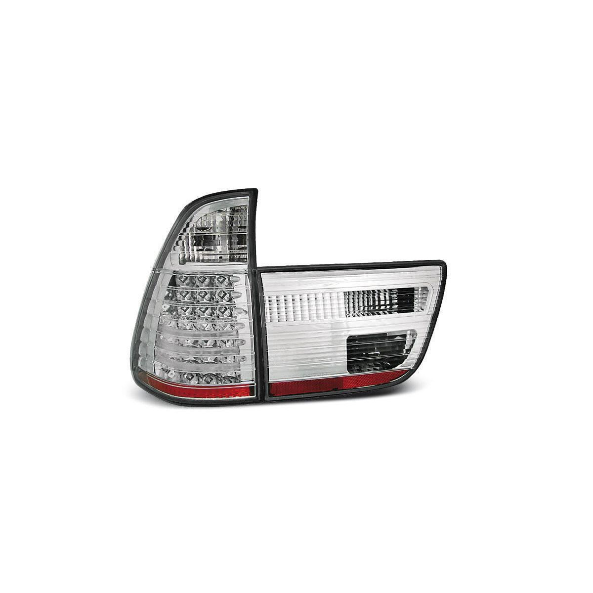 LAMPY TYLNE BMW X5 E53 09.99-10.03 CHROME LED
