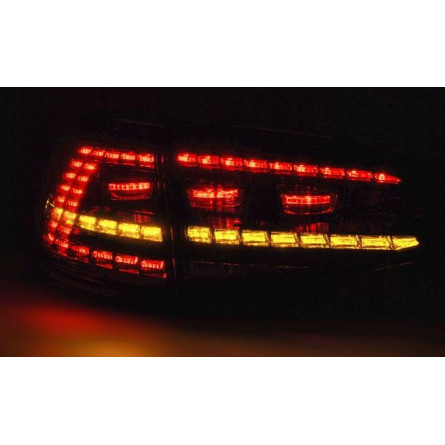 LAMPY TYLNE VW GOLF 7 13-17 RED WHITE LED SEQ R