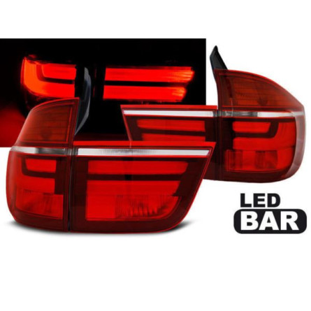 LAMPY BMW X5 E70 03.07-05.10 RED WHITE LED