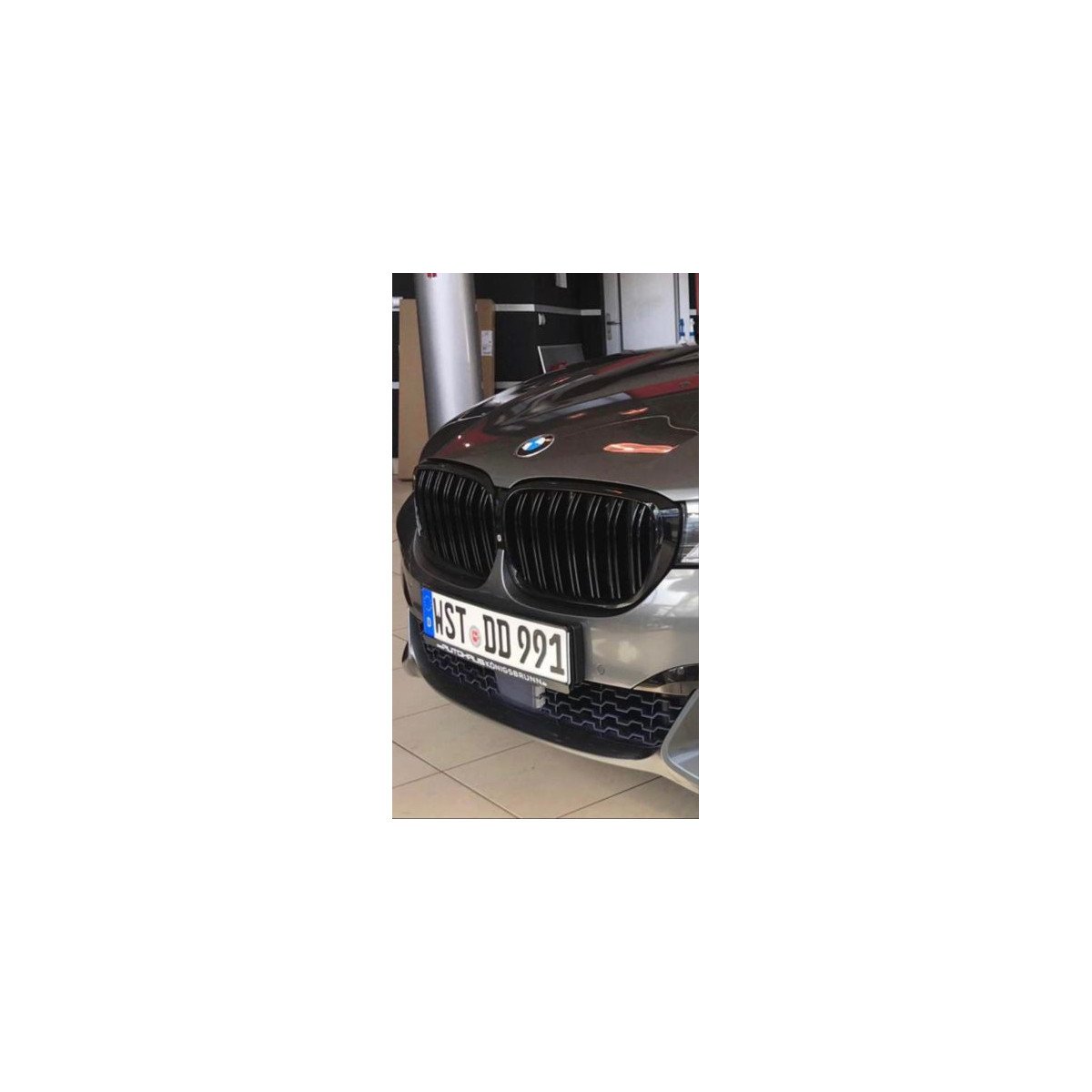 GRILL (NERKI) BMW G11 G12 15- GLOSSY BLACK DOUBLE