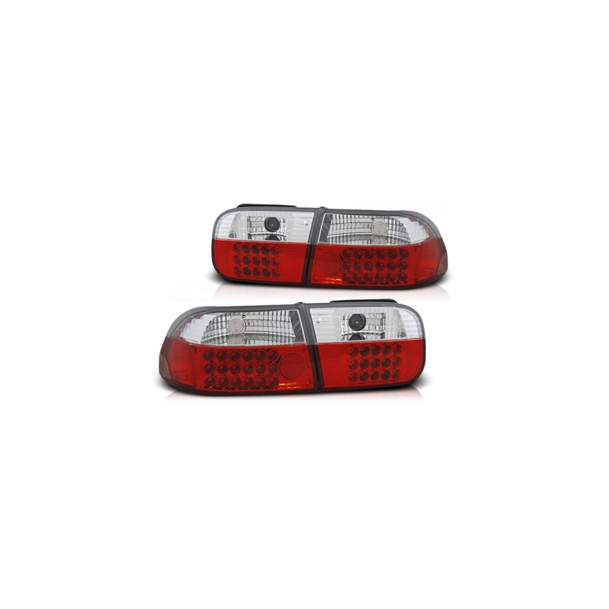 LAMPY TYLNE DIODOWE CIVIC 92-95 2/4D RED WHITE