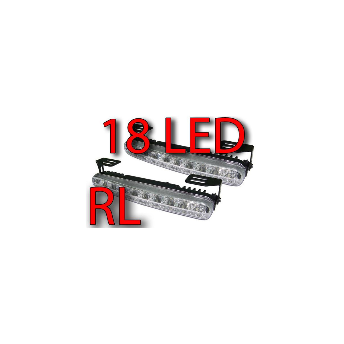 LAMPA DRL R87 18LED WHITE+SYS.AUTOON/OFF
