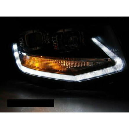 LAMPY PRZEDNIE VW T6 15- BLACK LED TRU DRL