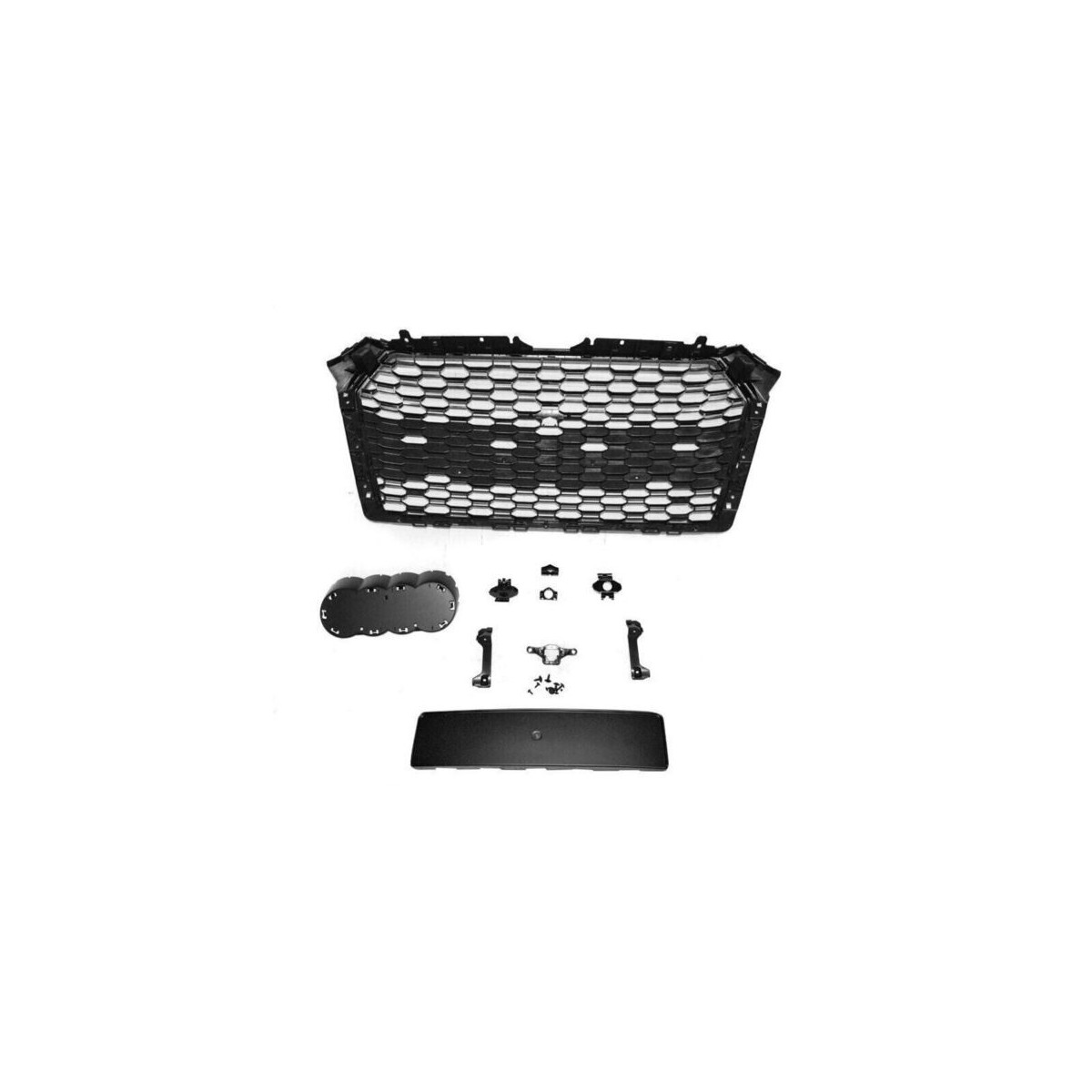GRILL AUDI A4 B9 15-19 GLOSSY BLACK RS4 STYLE PDC