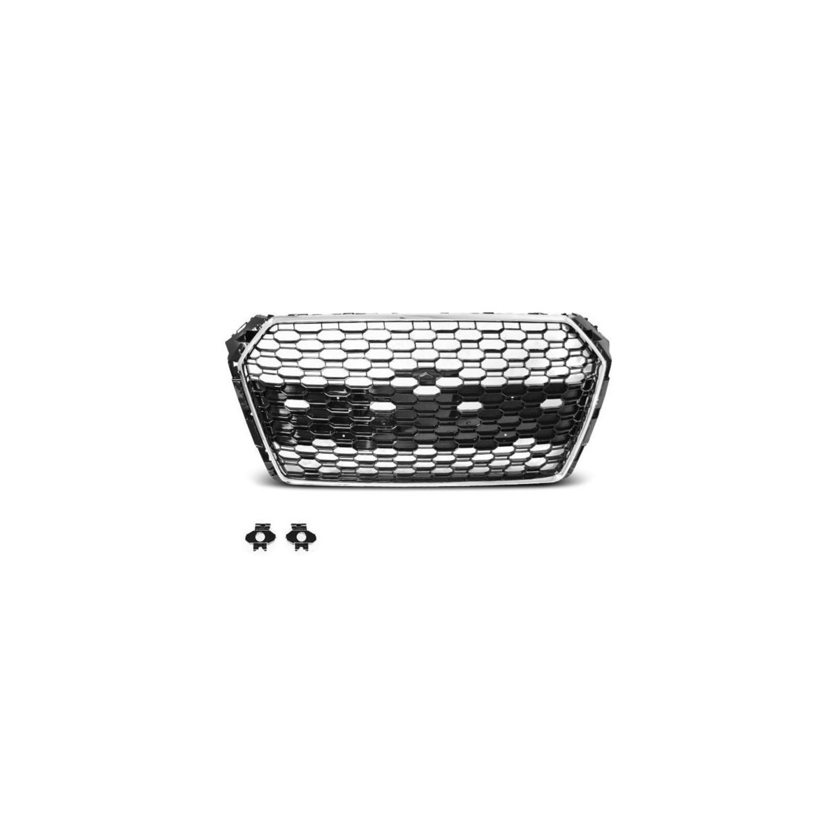 GRILL AUDI A4 B9 15-19 CHROME BLACK RS4 STYLE PDC