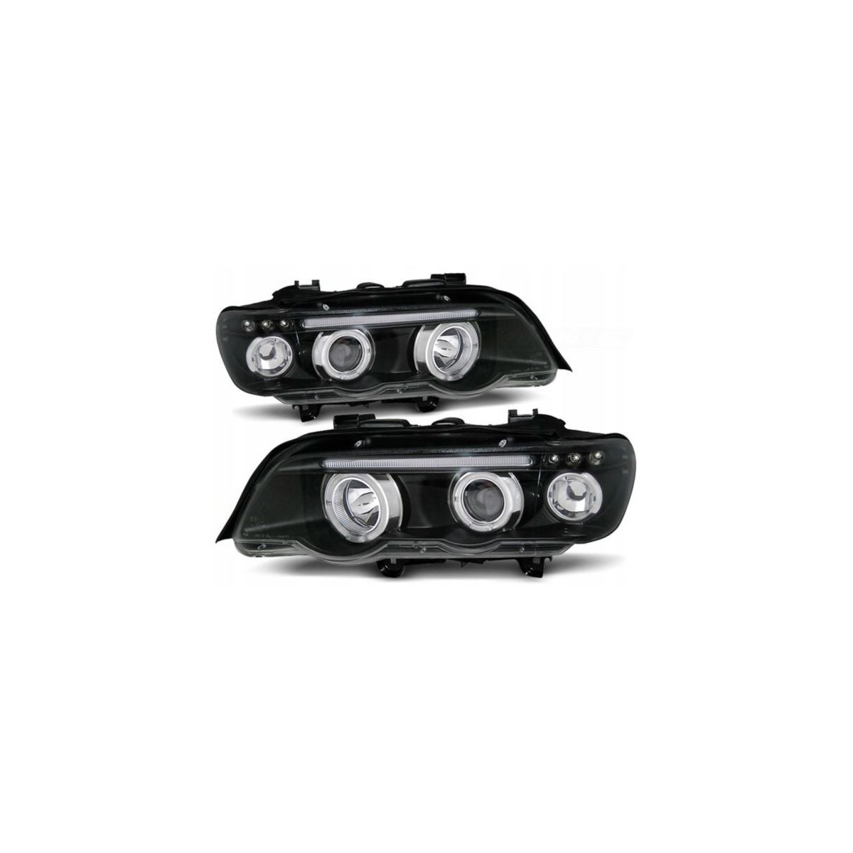LAMPY REFLEKTORY BMW X5 E53 99-03 RINGI BLACK
