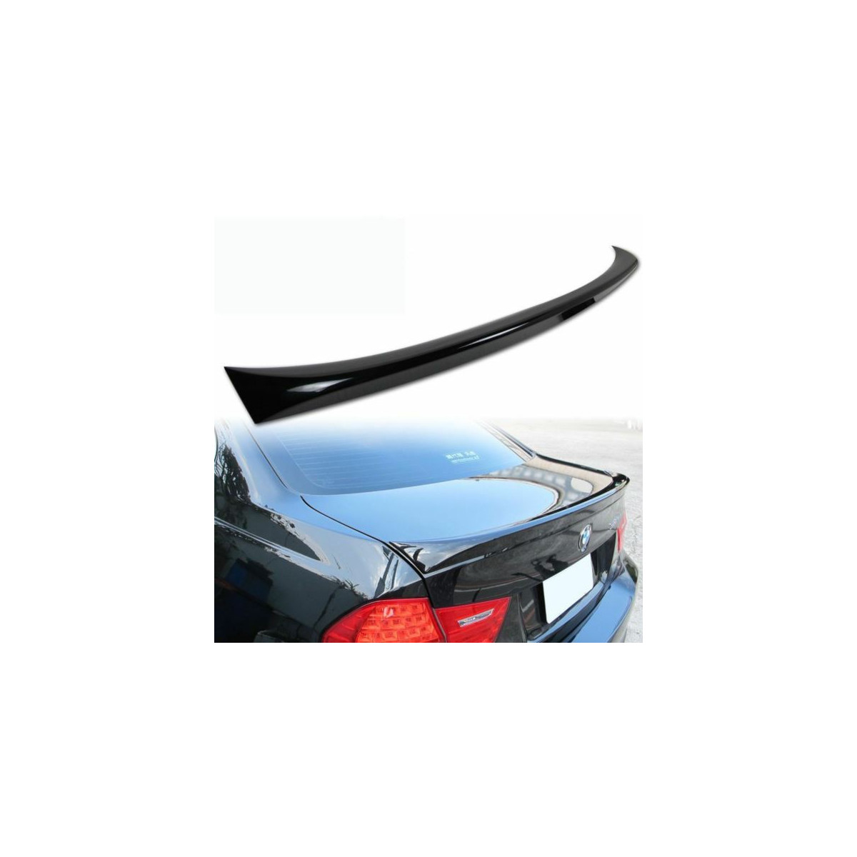 SPOILER BMW E90 05-11 ABS GLOSSY BLACK TRUNK