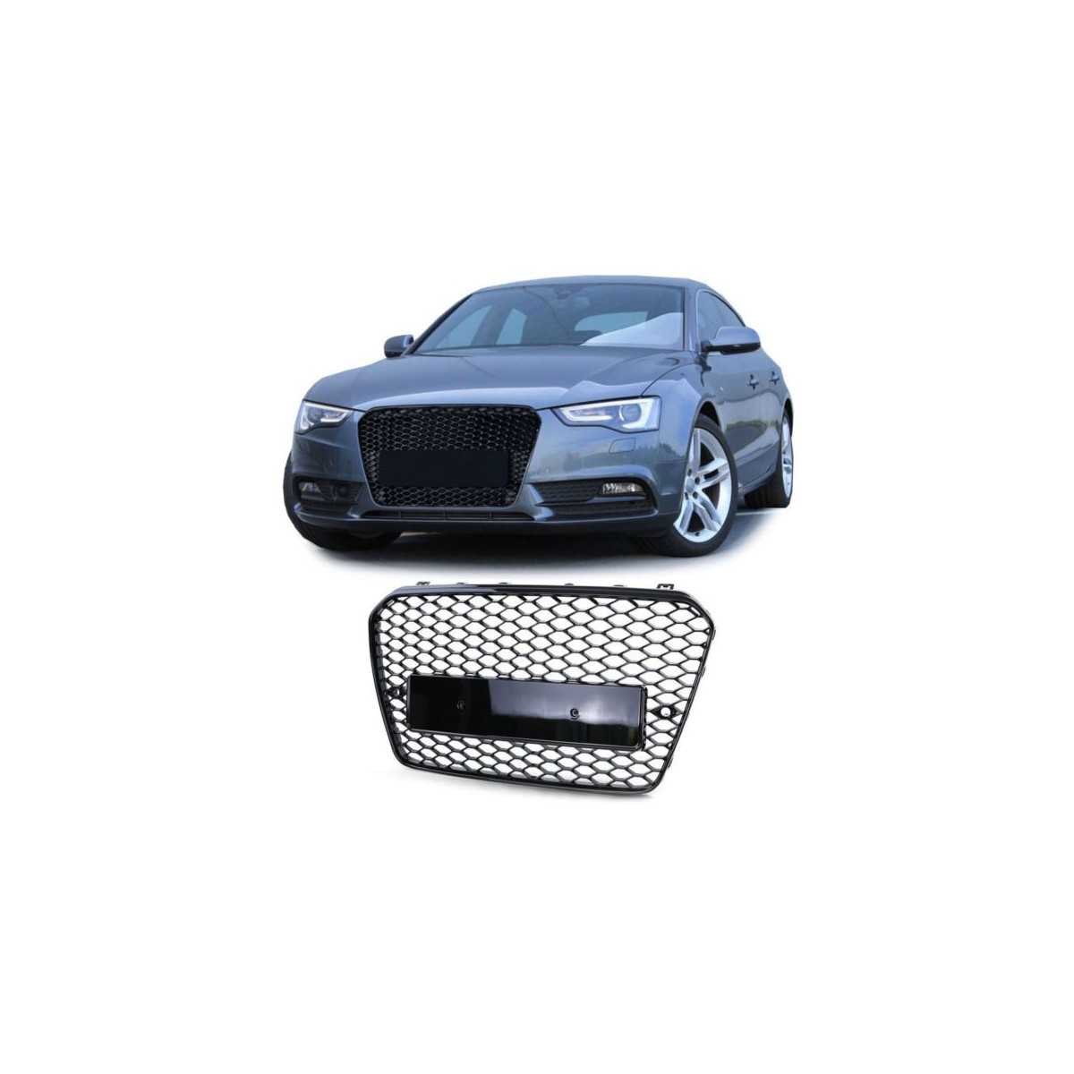GRILL AUDI A5 11-16 RS5 STYLE GLOSSY BLACK