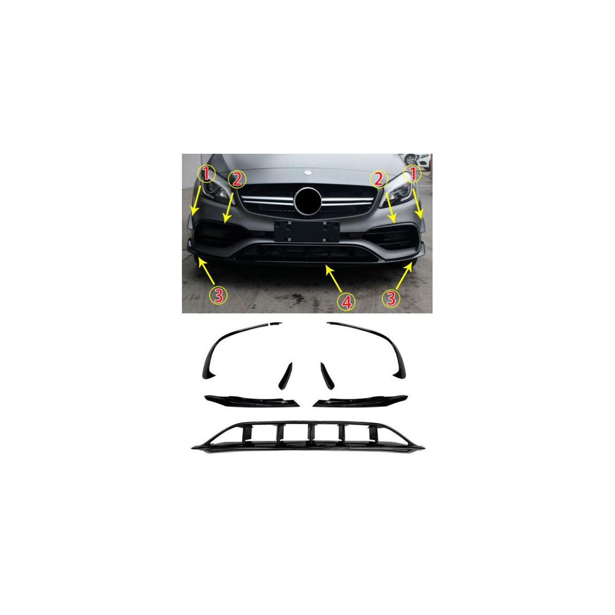 PRZEDNI SPOILER  Mercedesa W176 A-Class AMG LIFT