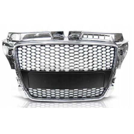 GRILL AUDI A3 (8P) RS-TYPE 4/08-7/12 CHROME