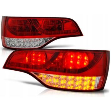 LAMPY TYLNE LED AUDI Q7 06-09 RED/CRYSTAL