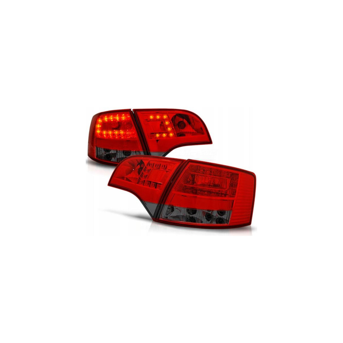 LAMPY DIODOWE AUDI A4 B7 04-08 AVANT RED SMOKE LED