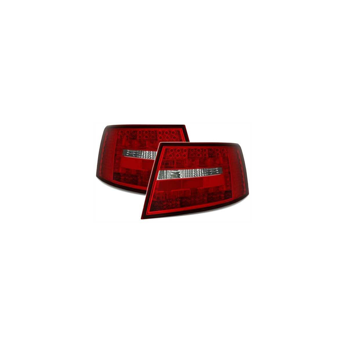 LAMPY TYLNE AUDI A6 C6 4F 04-08 SEDAN RED/WHITE