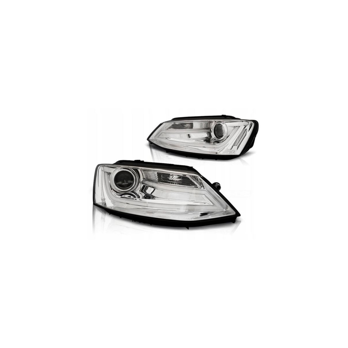 LAMPY VW JETTA 6 01/11- CHROME TUBE LIGHT LED DRL