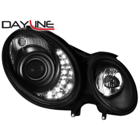 LAMPY PRZEDNIE DAYLINE LED MERCEDES W211 02-06 BLACK HD
