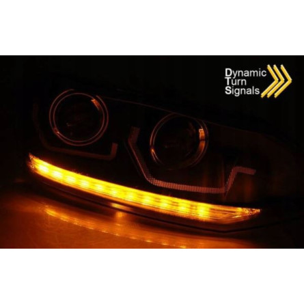 LAMPY BLACK LED DTS SOCZEWKI do VW POLO VI 2G 17-