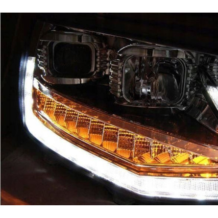 LAMPY REFLEKTORY VW T6 15- CHROME TUBE LED DRL DTS