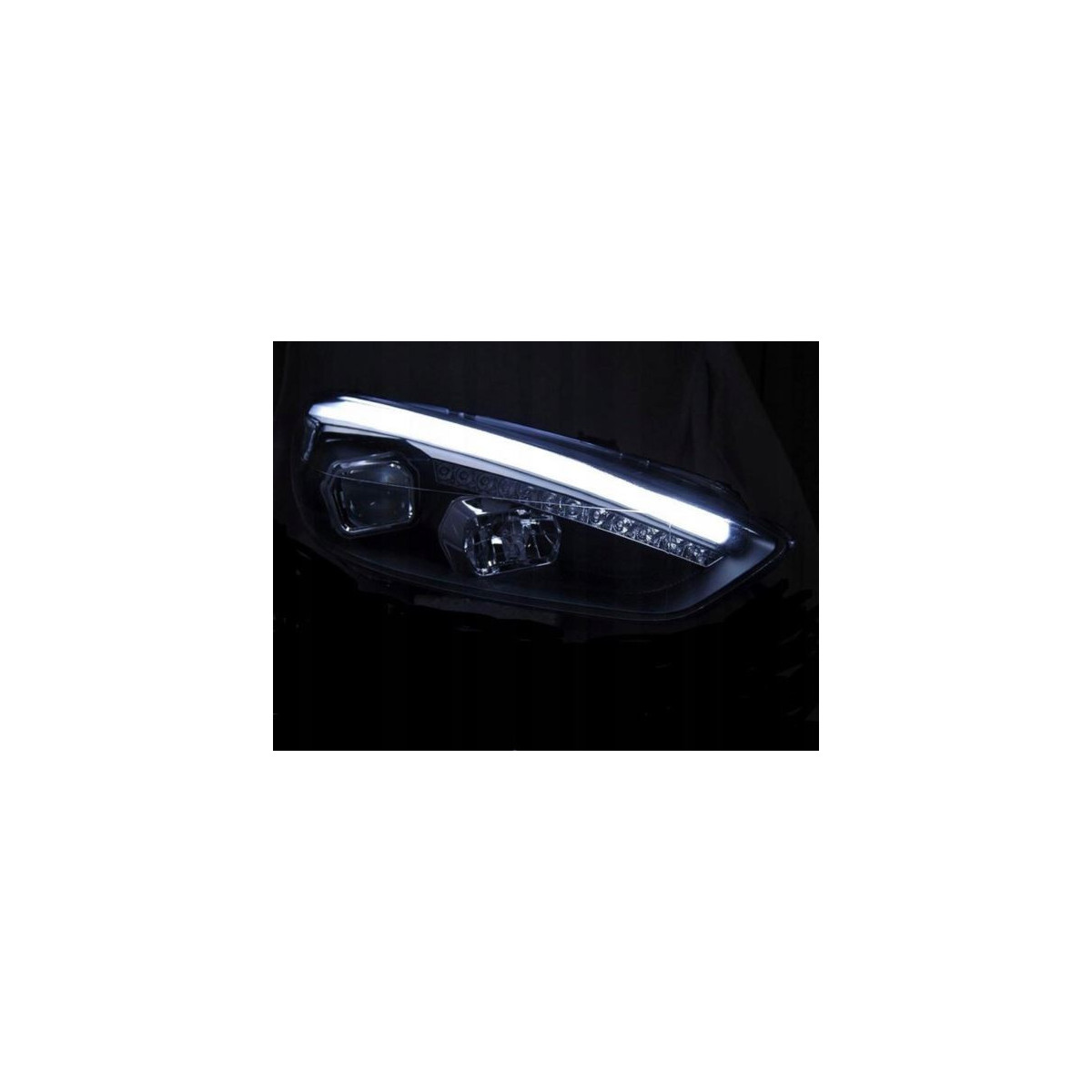 LAMPY PRZEDNIE FORD FOCUS MK3 15-18 BLACK DRL LED