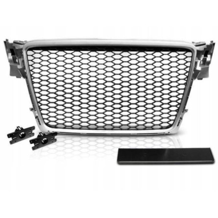 GRILL AUDI A4 B8 08-11 SILVER RS-STYLE