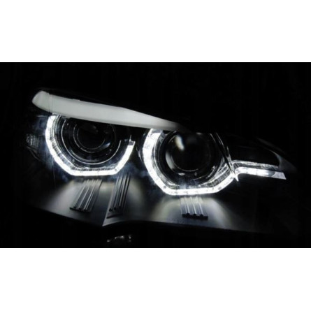 LAMPY BMW X5 E70 07-10 AE DRL LED BLACK AFS HID