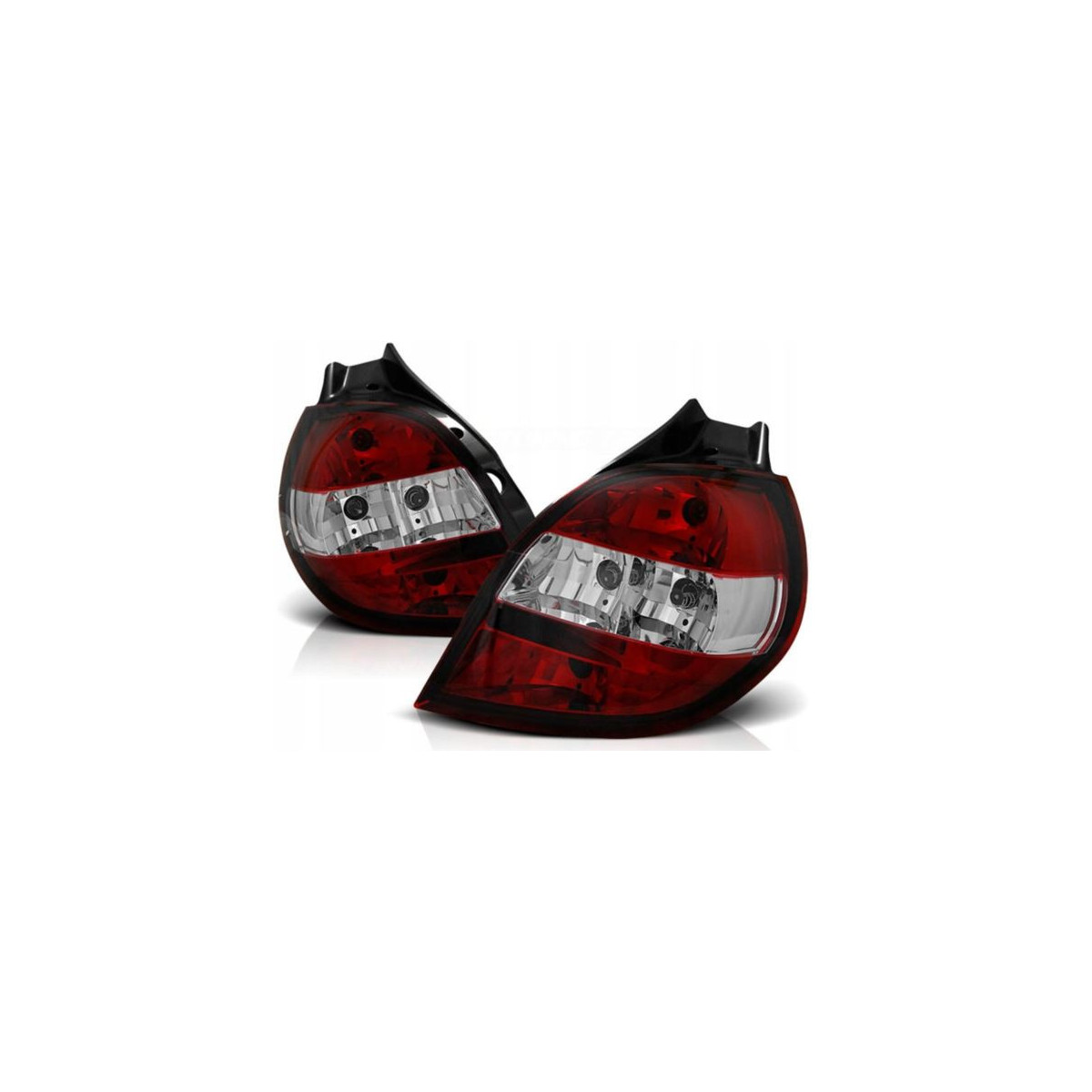 LAMPY TYLNE RENAULT CLIO 3 05-09 RED WHITE CLEAR
