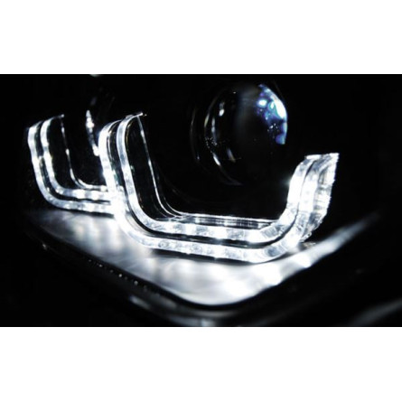 LAMPY PRZEDNIE BMW F30/F31 10/11- BLACK U-LED BAR