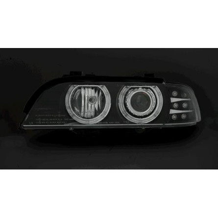LAMPY PRZEDNIE ANGEL EYES BMW E39 96- CZARNE DEPO H7/H7 LED BLINKER