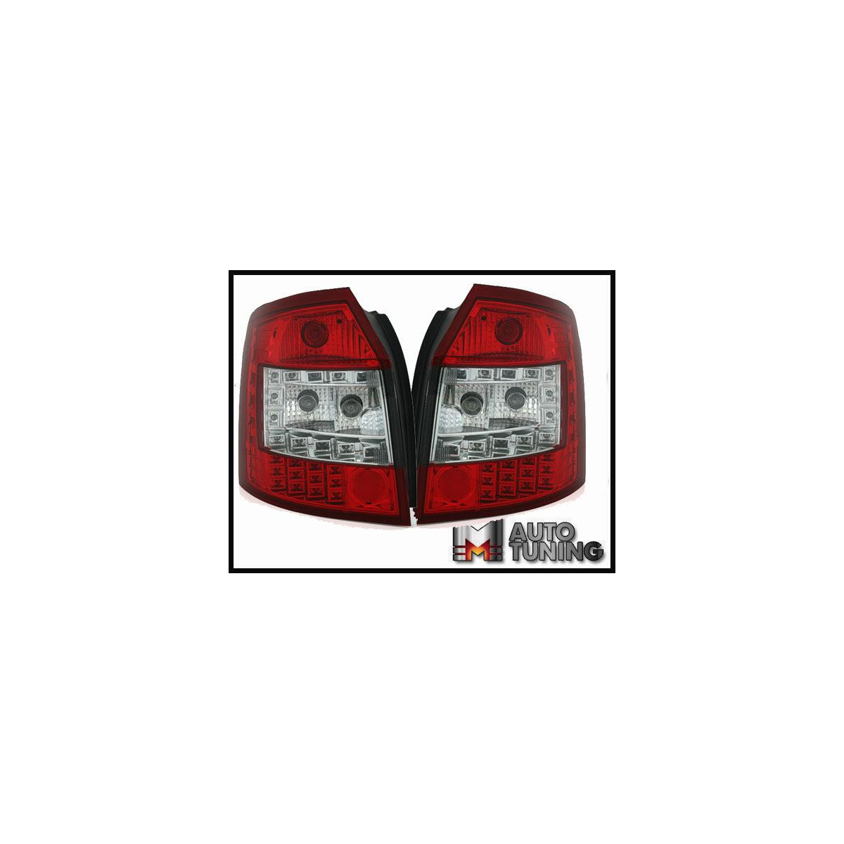 LAMPY TYLNE LED AUDI A4 B6 01-04 AVANT RED WHITE