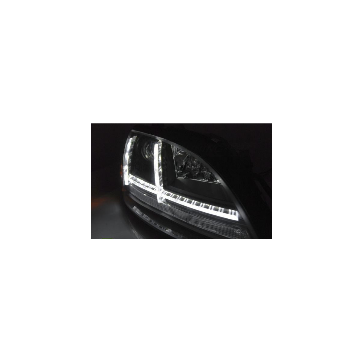 LAMPY AUDI TT 06-10 8J BLACK LED SEQ HID DRL