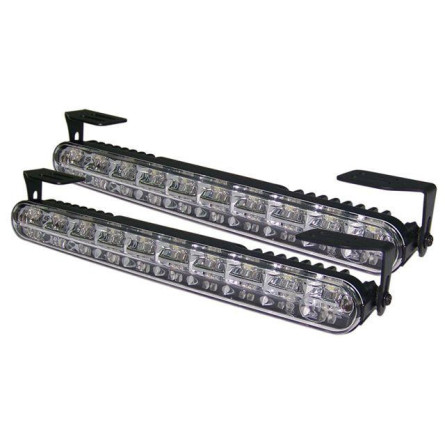 LAMPA DRL 20LED WHITE+SYS AUTO ON/OFF