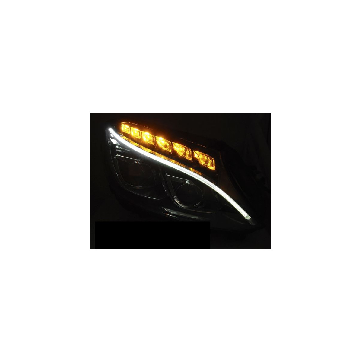 LAMPY DRL LED BLACK do MERCEDES W205 C-KLASA 14-18