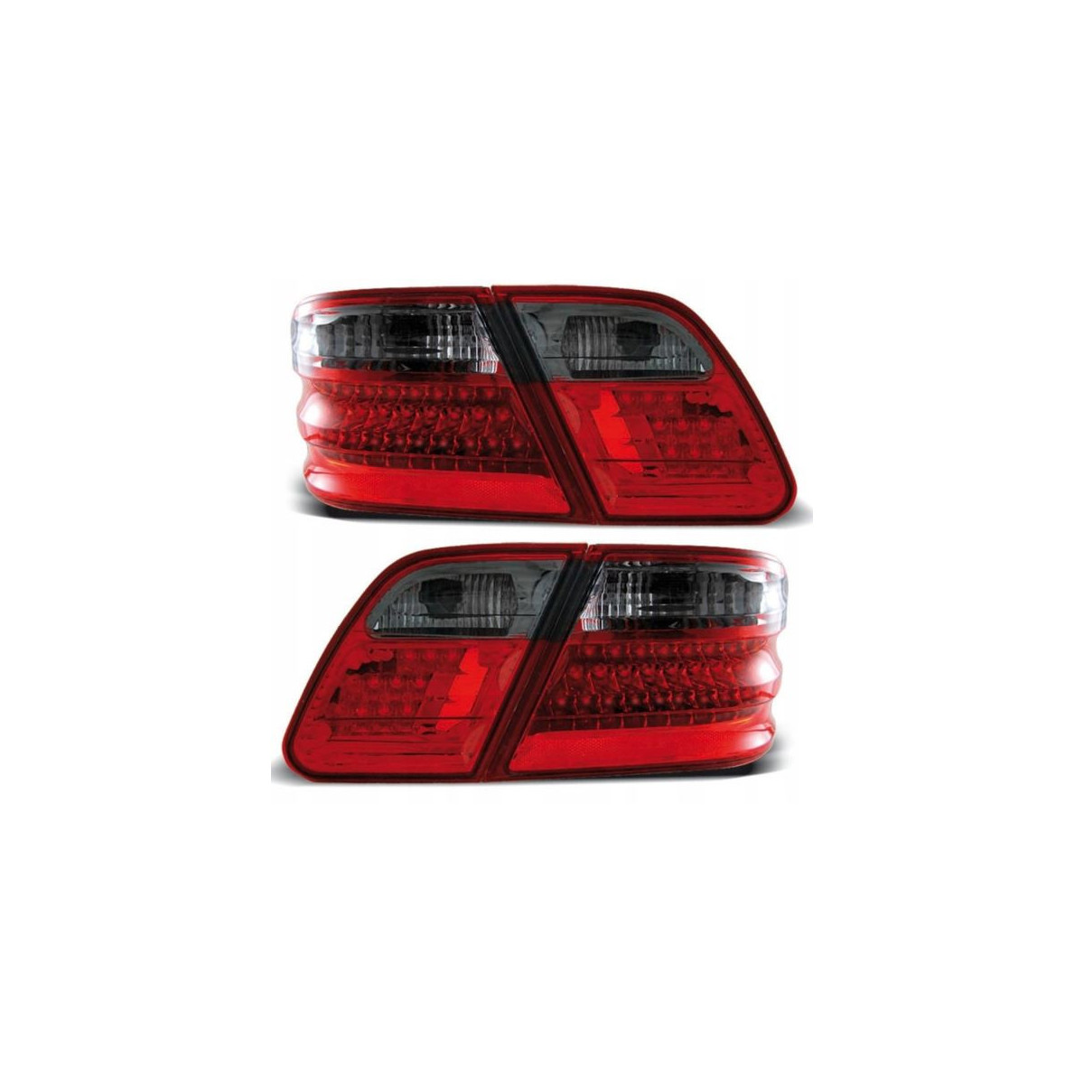 LAMPY DIODOWE MERCEDES W210 95-02 RED SMOKE LED