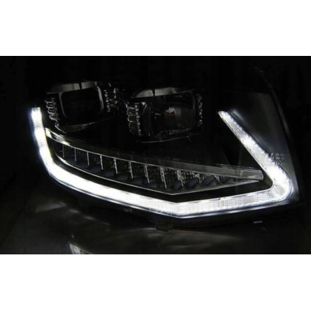LAMPY REFLEKTORY VW T6 15- BLACK TUBE LED DRL DTS