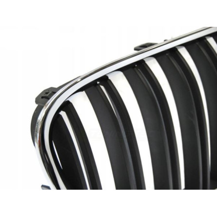 GRILLE CHROME BLACK DOUBLE BAR fits BMW F01 09-15
