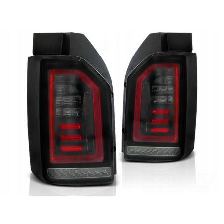 LAMPY D. VW T6 2015- SMOKE BLACK RED LED