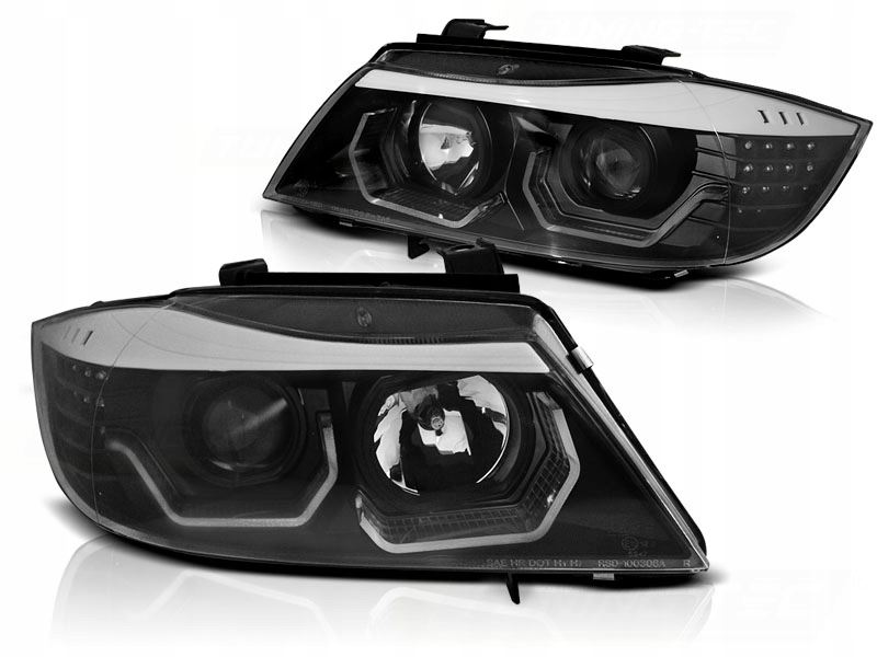 LAMPY BMW E90/E91 05-08  3D AE LED BLACK