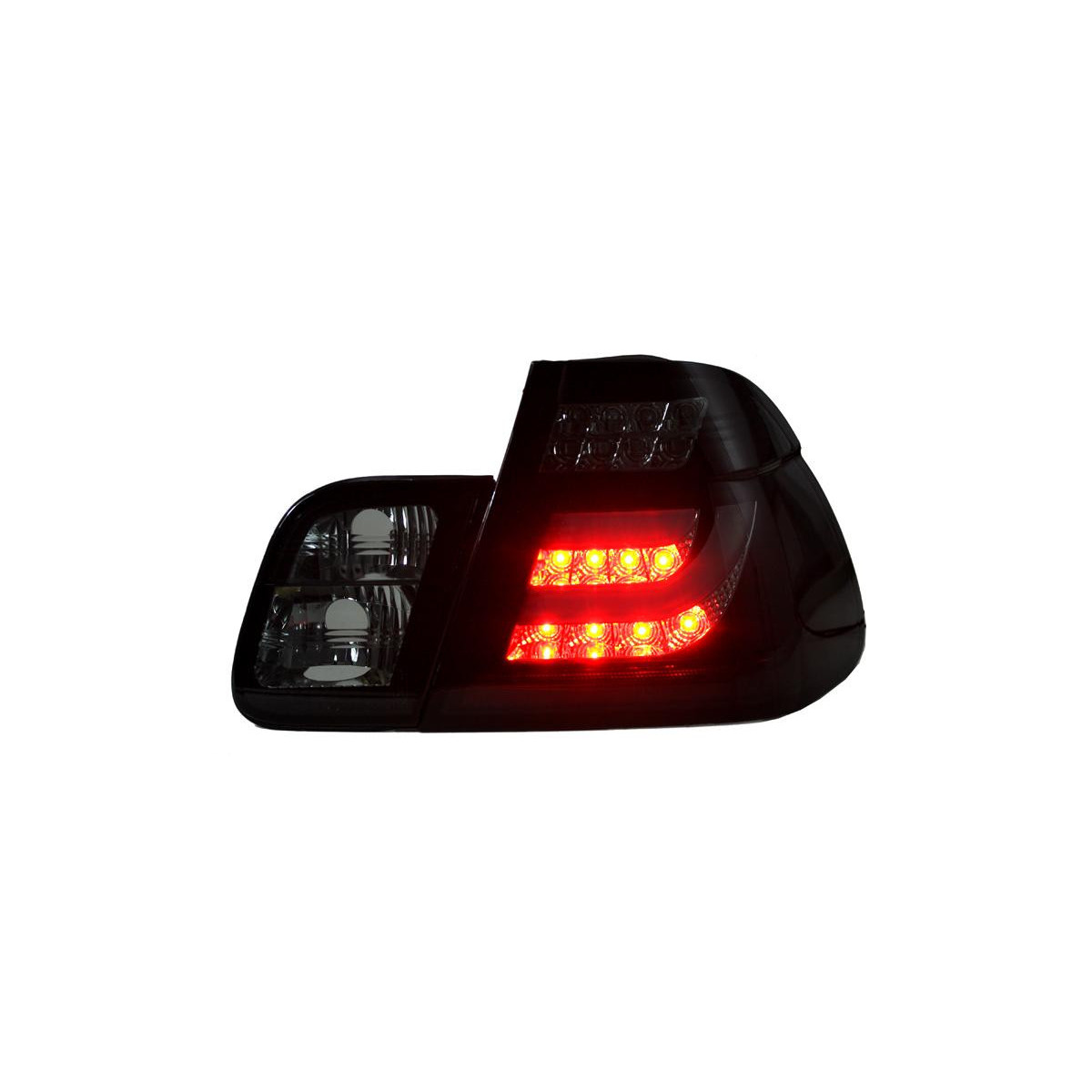 LAMPY TYLNE LED LIGHTBAR BMW E46 91-98 SMOKE
