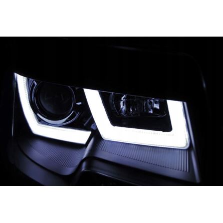 LAMPY P. VW T5 10-15 BLACK TRU DRL LED U-TYPE