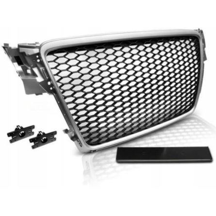 GRILL AUDI A4 B8 08-11 SILVER RS-STYLE