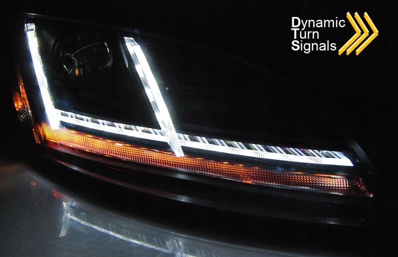 XENON HEADLIGHTS LED DRL BLACK SEQ fits AUDI TT 10