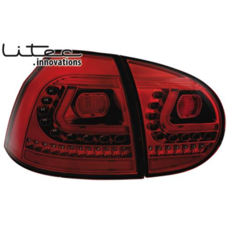 LAMPY TYLNE LED VW GOLF V 5 03-09 RED WHITE